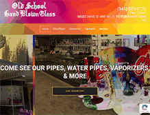 Tablet Screenshot of oldschoolhandblownglass.com